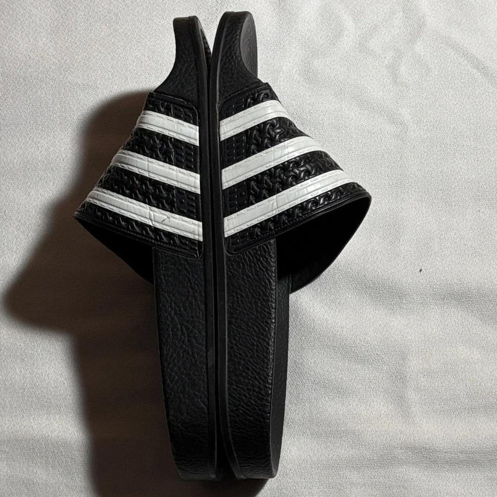 adidas Black and White Boys Sandals size 5